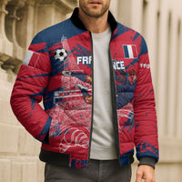 Personalized France Football Gallic Bomber Puffer Jacket Rooster Mascot Flag Art - Birthplace Of Liberty