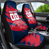 Personalized France Football Gallic Car Seat Cover Rooster Mascot Flag Art - Birthplace Of Liberty