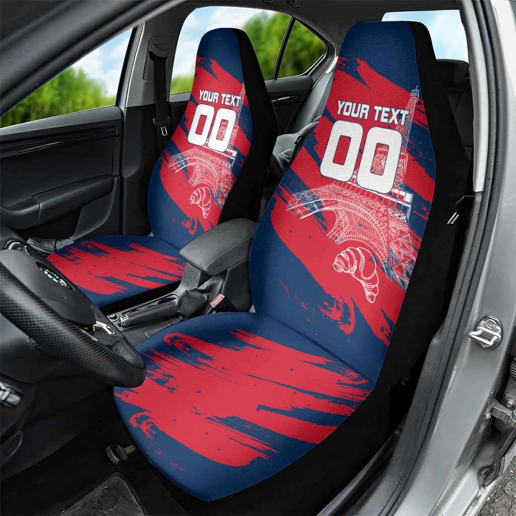 Personalized France Football Gallic Car Seat Cover Rooster Mascot Flag Art - Birthplace Of Liberty