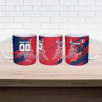 Personalized France Football Gallic Ceramic Mug Rooster Mascot Flag Art - Birthplace Of Liberty