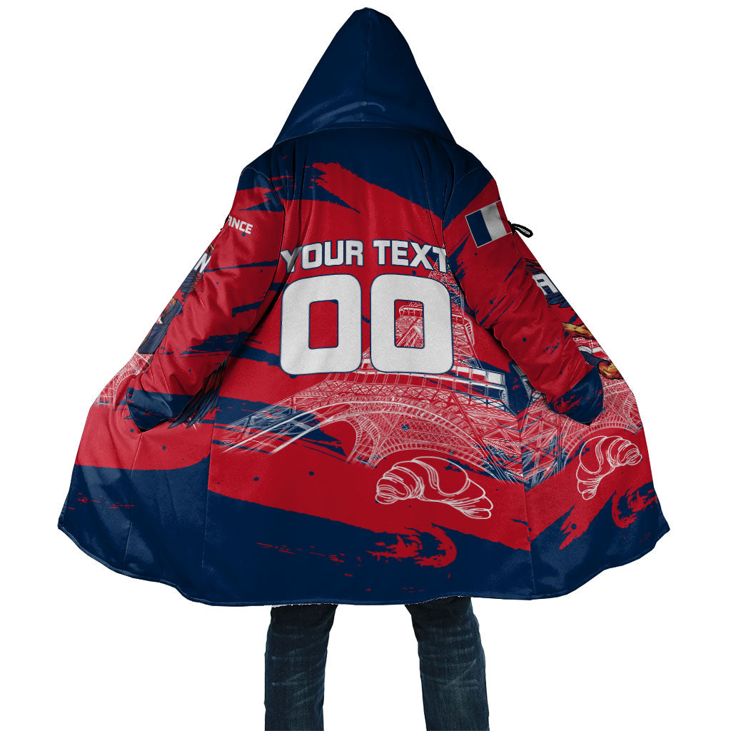 Personalized France Football Gallic Cloak Rooster Mascot Flag Art - Birthplace Of Liberty