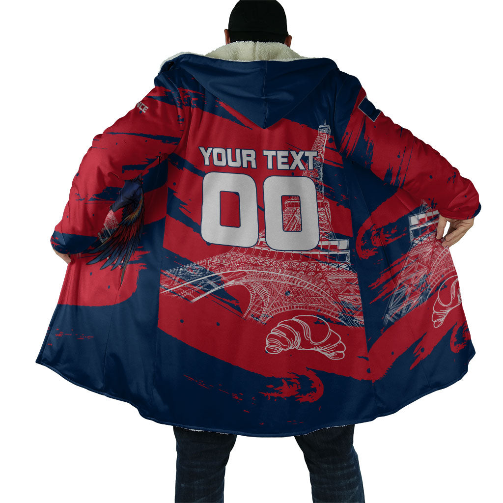 Personalized France Football Gallic Cloak Rooster Mascot Flag Art - Birthplace Of Liberty