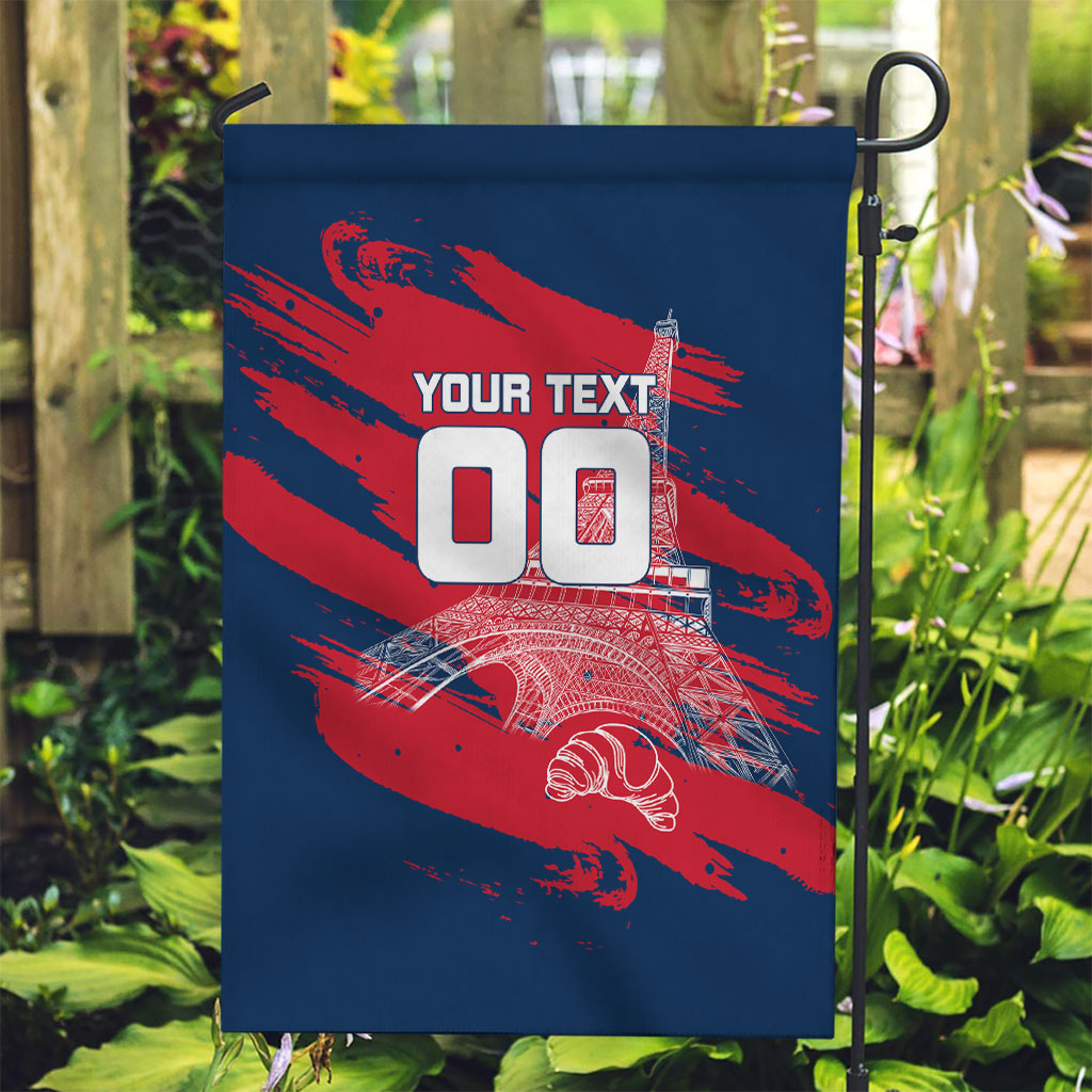 Personalized France Football Gallic Garden Flag Rooster Mascot Flag Art - Birthplace Of Liberty