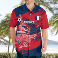 Personalized France Football Gallic Hawaiian Shirt Rooster Mascot Flag Art - Birthplace Of Liberty