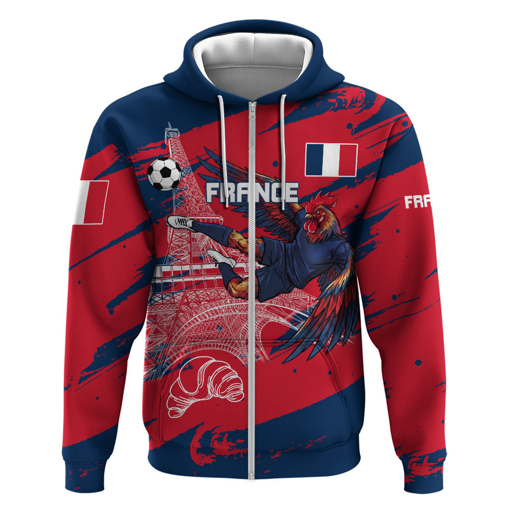 Personalized France Football Gallic Hoodie Rooster Mascot Flag Art - Birthplace Of Liberty