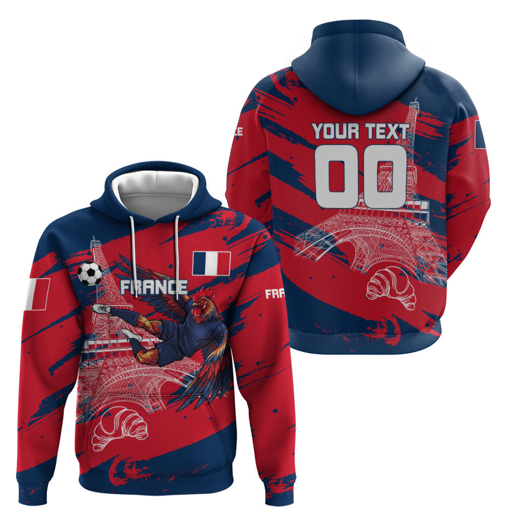 Personalized France Football Gallic Hoodie Rooster Mascot Flag Art - Birthplace Of Liberty
