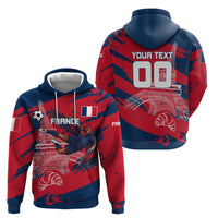 Personalized France Football Gallic Hoodie Rooster Mascot Flag Art - Birthplace Of Liberty