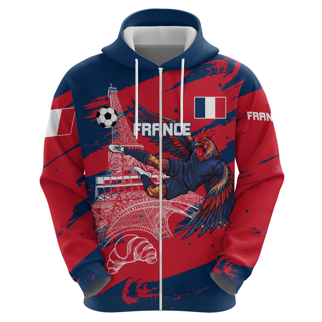 Personalized France Football Gallic Hoodie Rooster Mascot Flag Art - Birthplace Of Liberty