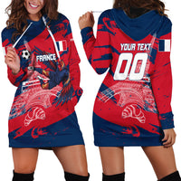 Personalized France Football Gallic Hoodie Dress Rooster Mascot Flag Art - Birthplace Of Liberty