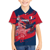 Personalized France Football Gallic Kid Hawaiian Shirt Rooster Mascot Flag Art - Birthplace Of Liberty