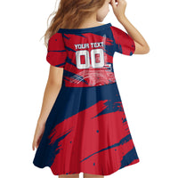 Personalized France Football Gallic Kid Short Sleeve Dress Rooster Mascot Flag Art - Birthplace Of Liberty