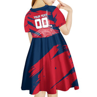 Personalized France Football Gallic Kid Short Sleeve Dress Rooster Mascot Flag Art - Birthplace Of Liberty