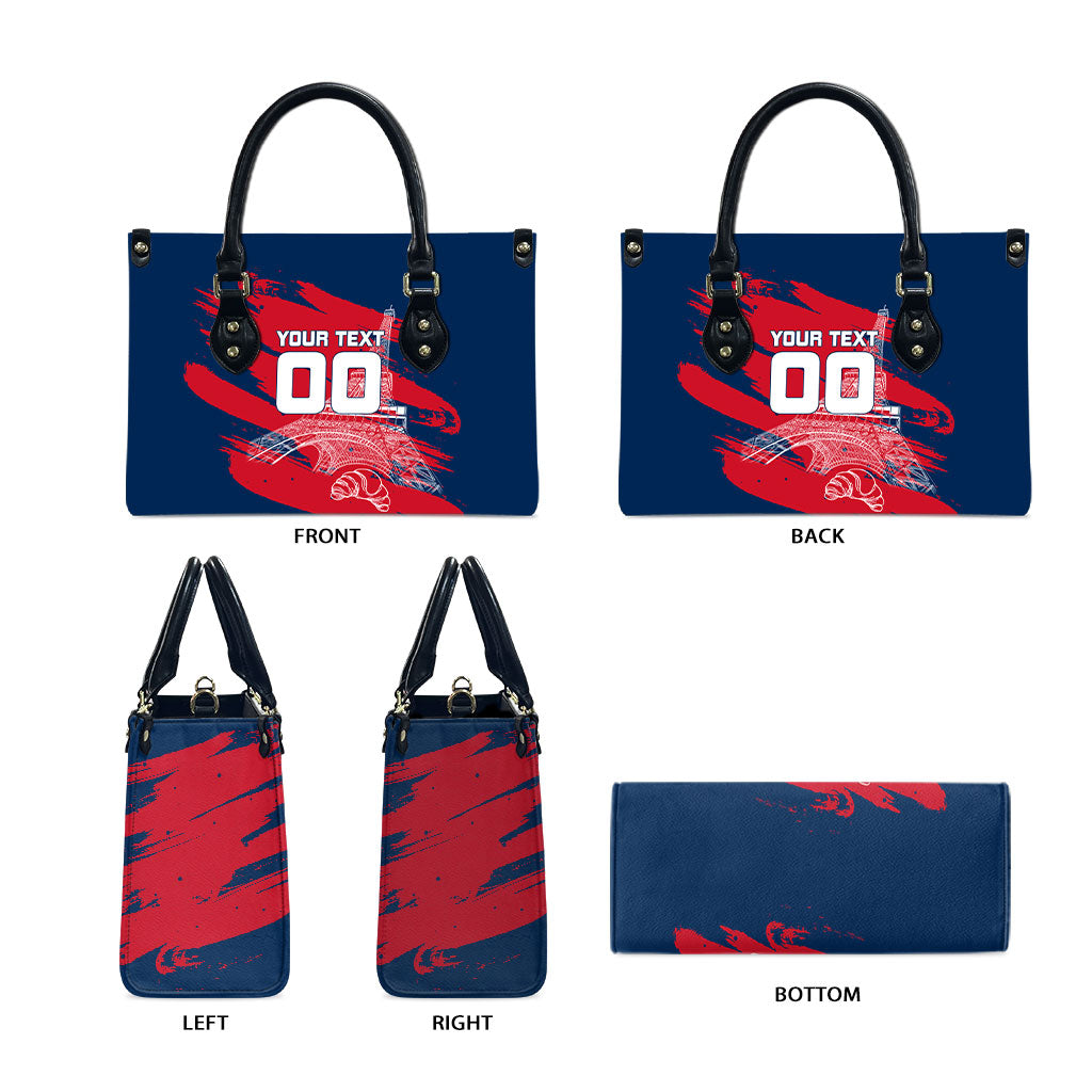 Personalized France Football Gallic Leather Bag Rooster Mascot Flag Art - Birthplace Of Liberty