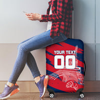 Personalized France Football Gallic Luggage Cover Rooster Mascot Flag Art - Birthplace Of Liberty