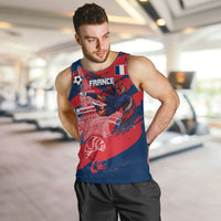 Personalized France Football Gallic Men Tank Top Rooster Mascot Flag Art - Birthplace Of Liberty
