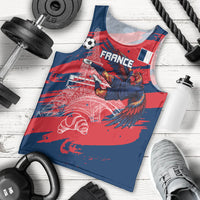 Personalized France Football Gallic Men Tank Top Rooster Mascot Flag Art - Birthplace Of Liberty