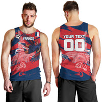 Personalized France Football Gallic Men Tank Top Rooster Mascot Flag Art - Birthplace Of Liberty