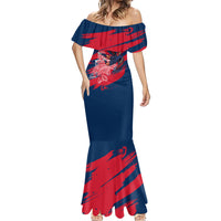 Personalized France Football Gallic Mermaid Dress Rooster Mascot Flag Art - Birthplace Of Liberty