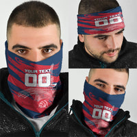 Personalized France Football Gallic Neck Gaiter Rooster Mascot Flag Art - Birthplace Of Liberty