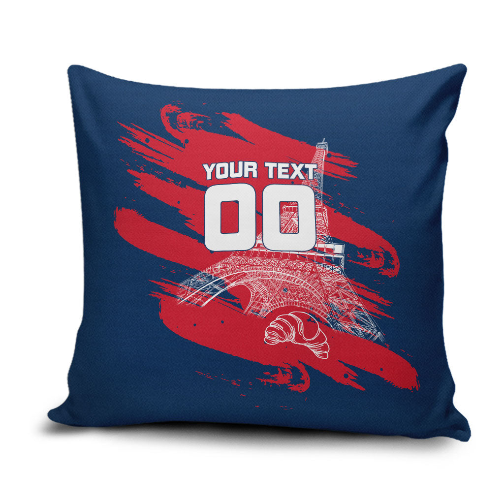 Personalized France Football Gallic Pillow Cover Rooster Mascot Flag Art - Birthplace Of Liberty