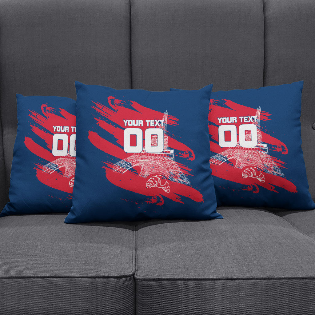 Personalized France Football Gallic Pillow Cover Rooster Mascot Flag Art - Birthplace Of Liberty