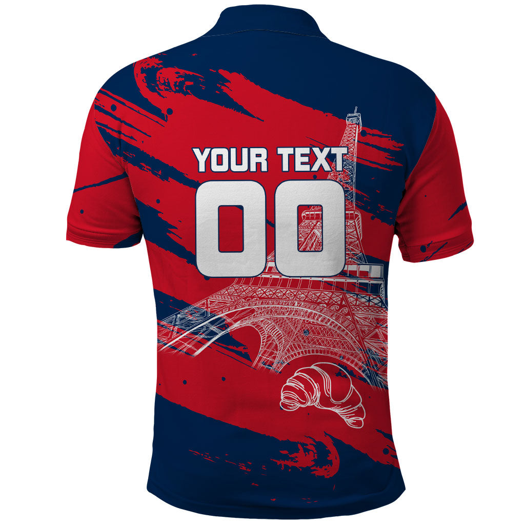 Personalized France Football Gallic Polo Shirt Rooster Mascot Flag Art - Birthplace Of Liberty
