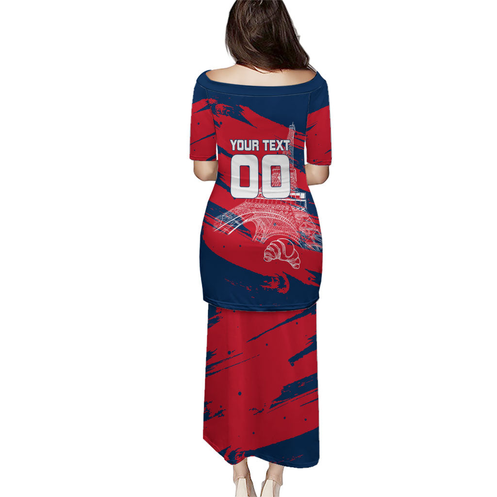 Personalized France Football Gallic Puletasi Rooster Mascot Flag Art - Birthplace Of Liberty