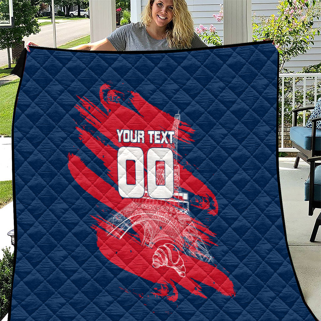 Personalized France Football Gallic Quilt Rooster Mascot Flag Art - Birthplace Of Liberty