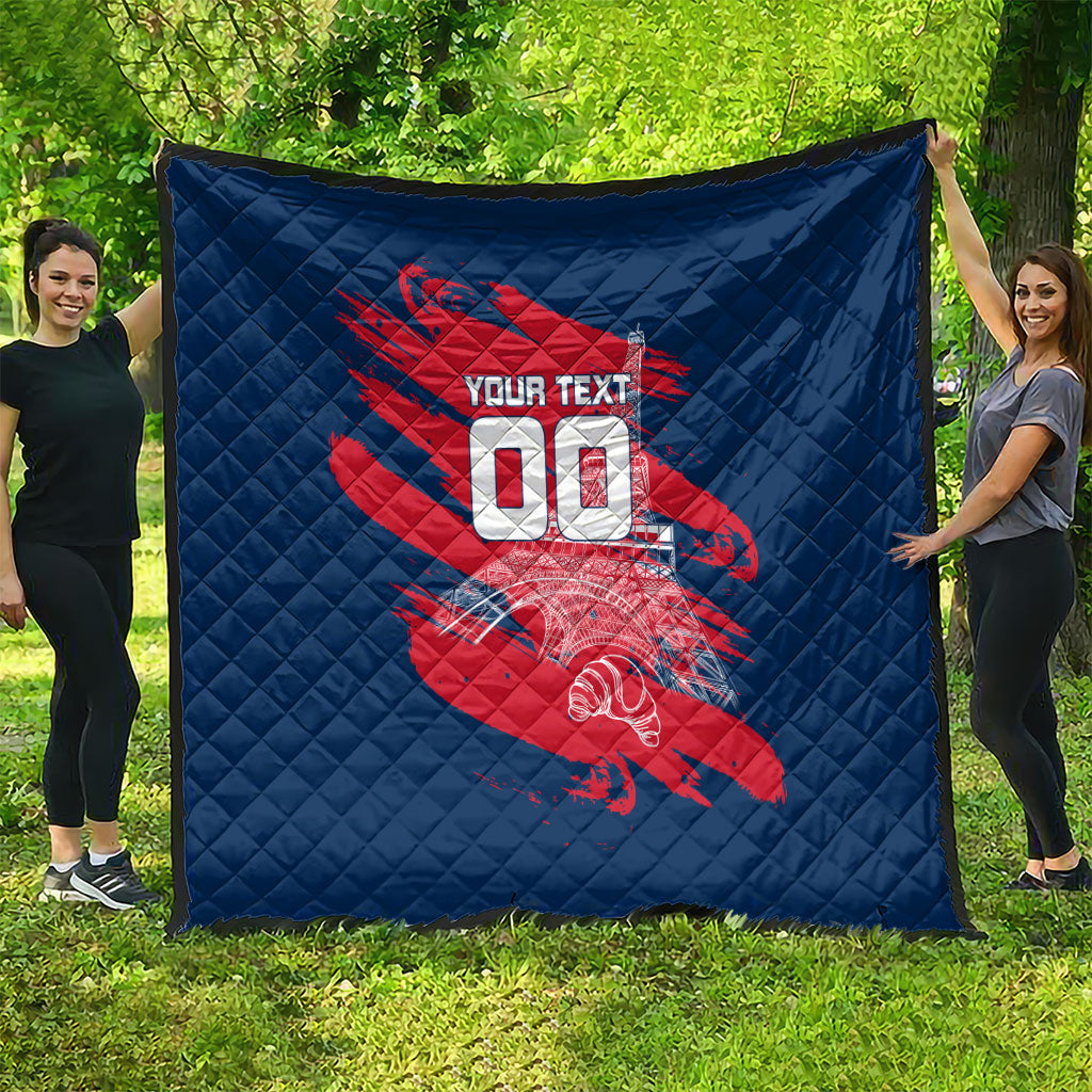 Personalized France Football Gallic Quilt Rooster Mascot Flag Art - Birthplace Of Liberty