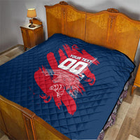 Personalized France Football Gallic Quilt Rooster Mascot Flag Art - Birthplace Of Liberty