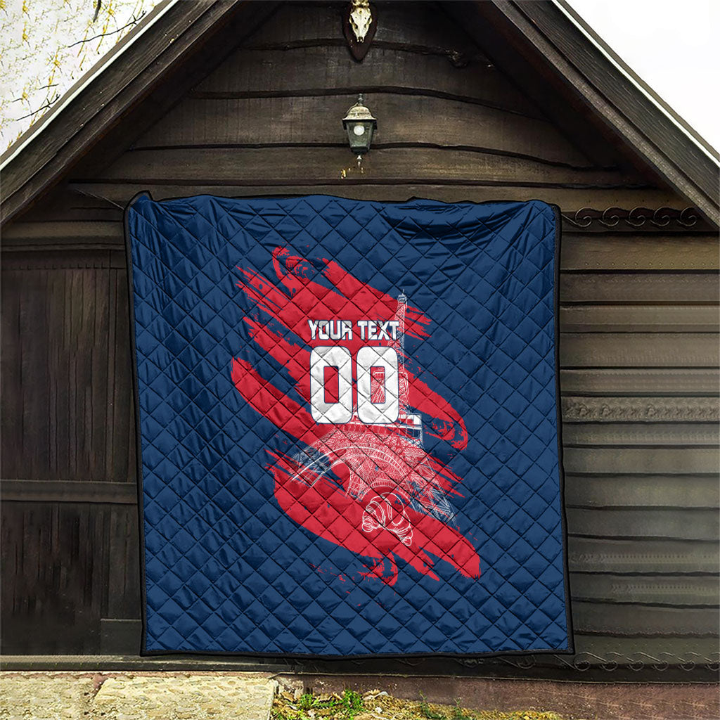 Personalized France Football Gallic Quilt Rooster Mascot Flag Art - Birthplace Of Liberty
