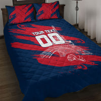 Personalized France Football Gallic Quilt Bed Set Rooster Mascot Flag Art - Birthplace Of Liberty