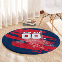 Personalized France Football Gallic Round Carpet Rooster Mascot Flag Art - Birthplace Of Liberty