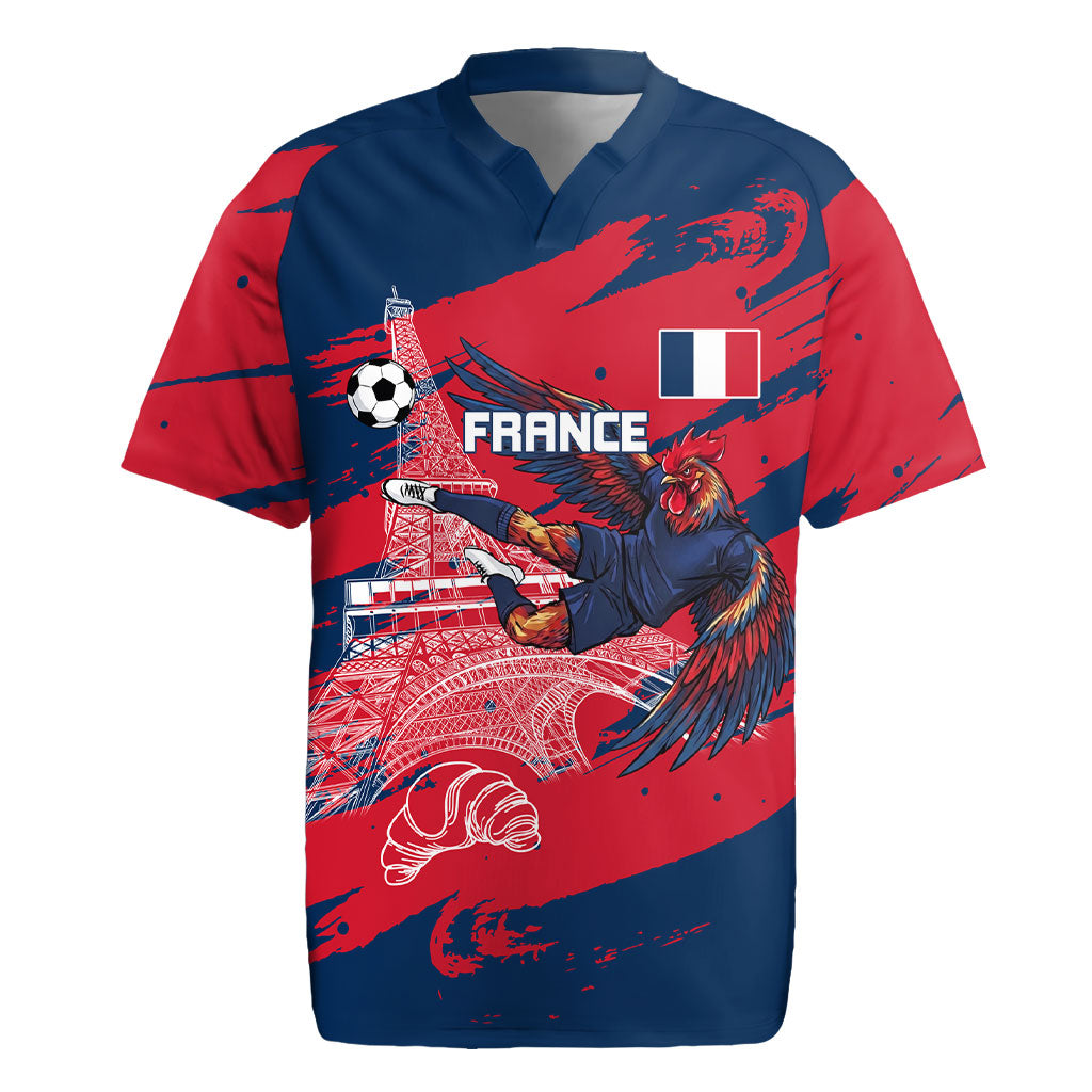 Personalized France Football Gallic Rugby Jersey Rooster Mascot Flag Art - Birthplace Of Liberty