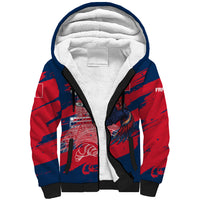 Personalized France Football Gallic Sherpa Hoodie Rooster Mascot Flag Art - Birthplace Of Liberty