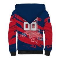 Personalized France Football Gallic Sherpa Hoodie Rooster Mascot Flag Art - Birthplace Of Liberty
