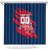 Personalized France Football Gallic Shower Curtain Rooster Mascot Flag Art - Birthplace Of Liberty