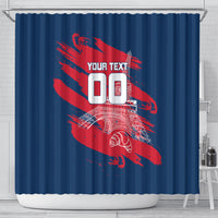 Personalized France Football Gallic Shower Curtain Rooster Mascot Flag Art - Birthplace Of Liberty