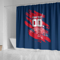 Personalized France Football Gallic Shower Curtain Rooster Mascot Flag Art - Birthplace Of Liberty