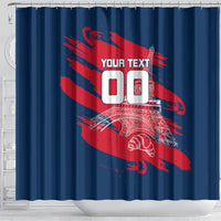 Personalized France Football Gallic Shower Curtain Rooster Mascot Flag Art - Birthplace Of Liberty