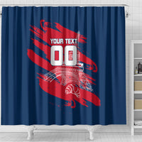 Personalized France Football Gallic Shower Curtain Rooster Mascot Flag Art - Birthplace Of Liberty