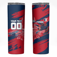 Personalized France Football Gallic Skinny Tumbler Rooster Mascot Flag Art - Birthplace Of Liberty