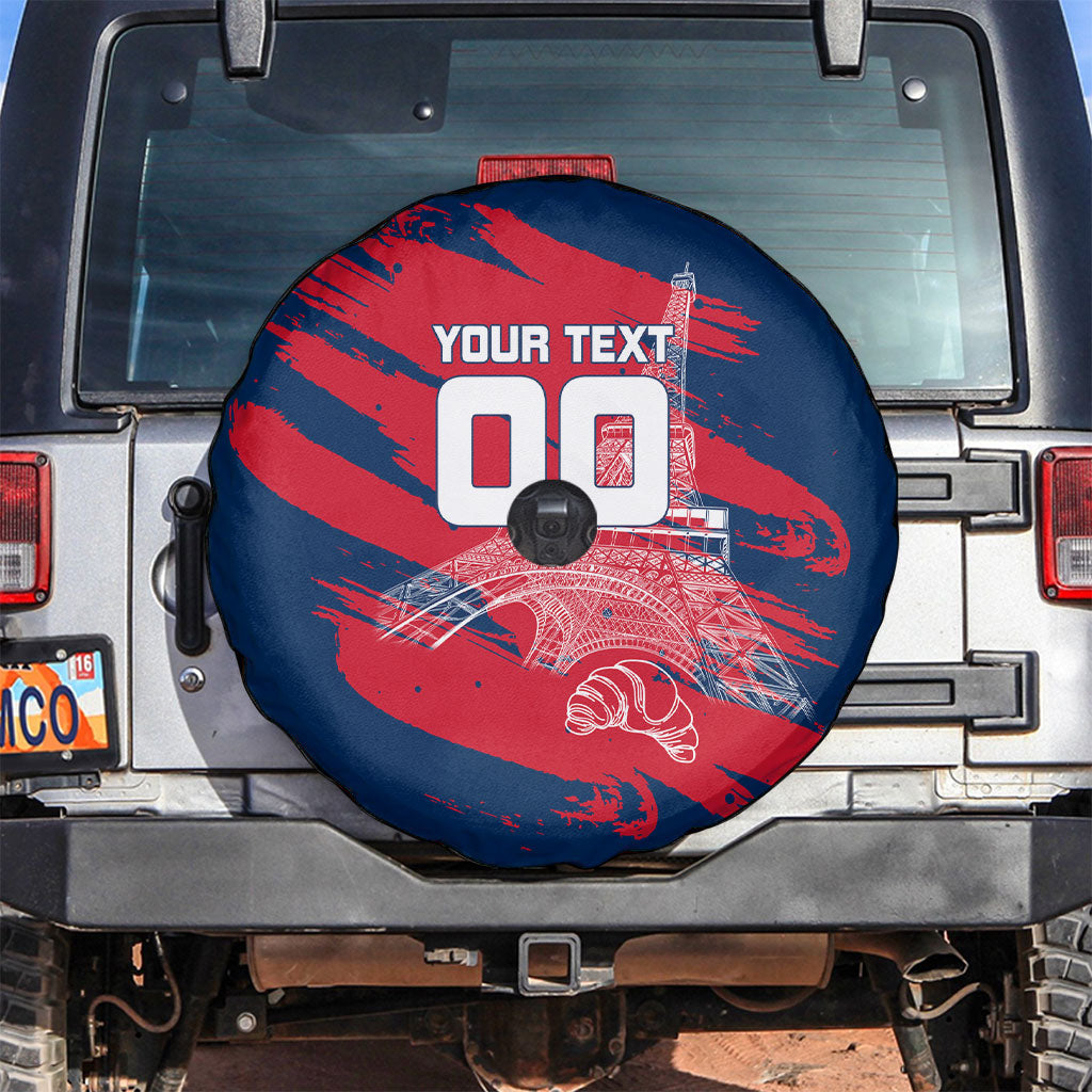 Personalized France Football Gallic Spare Tire Cover Rooster Mascot Flag Art - Birthplace Of Liberty