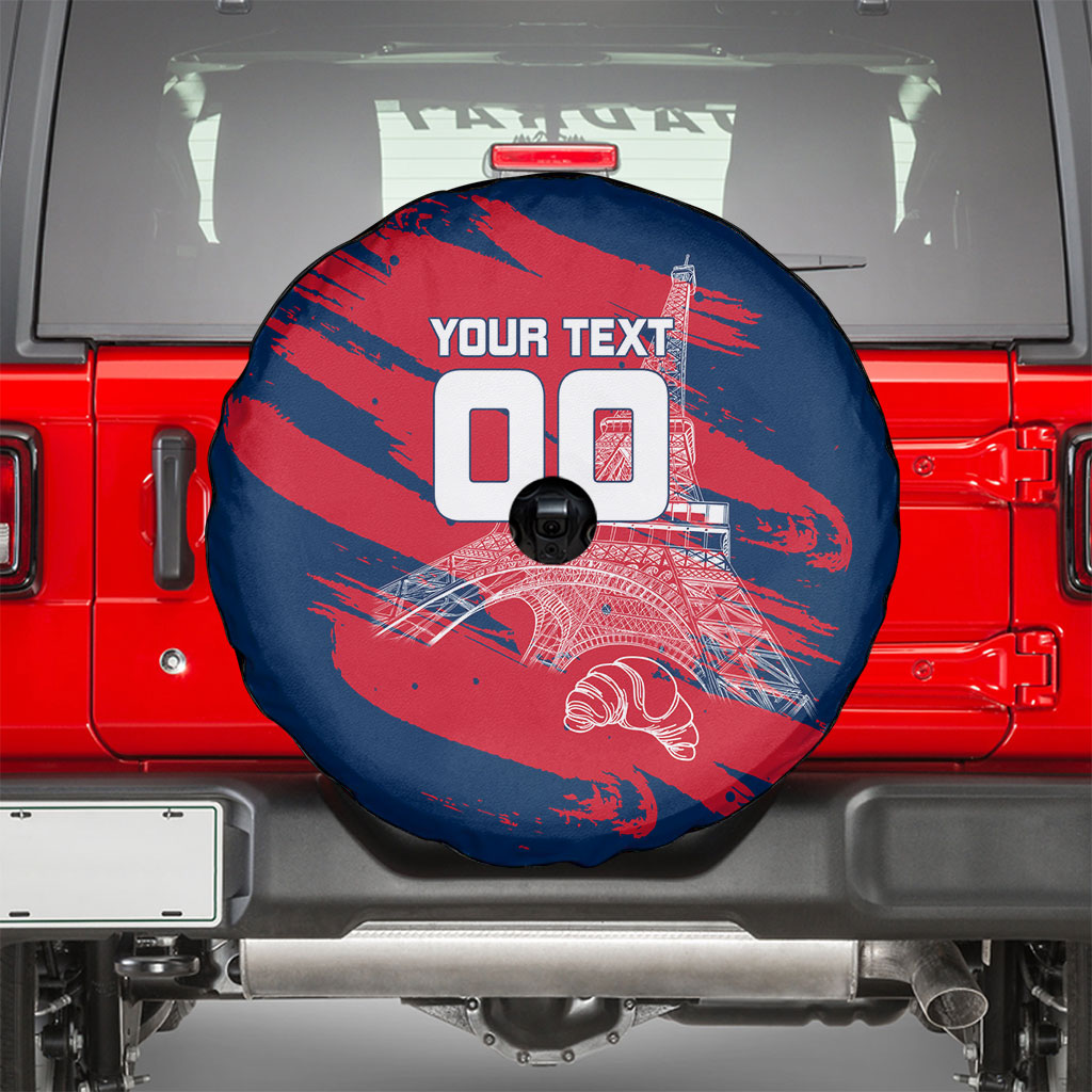 Personalized France Football Gallic Spare Tire Cover Rooster Mascot Flag Art - Birthplace Of Liberty