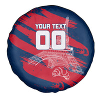 Personalized France Football Gallic Spare Tire Cover Rooster Mascot Flag Art - Birthplace Of Liberty