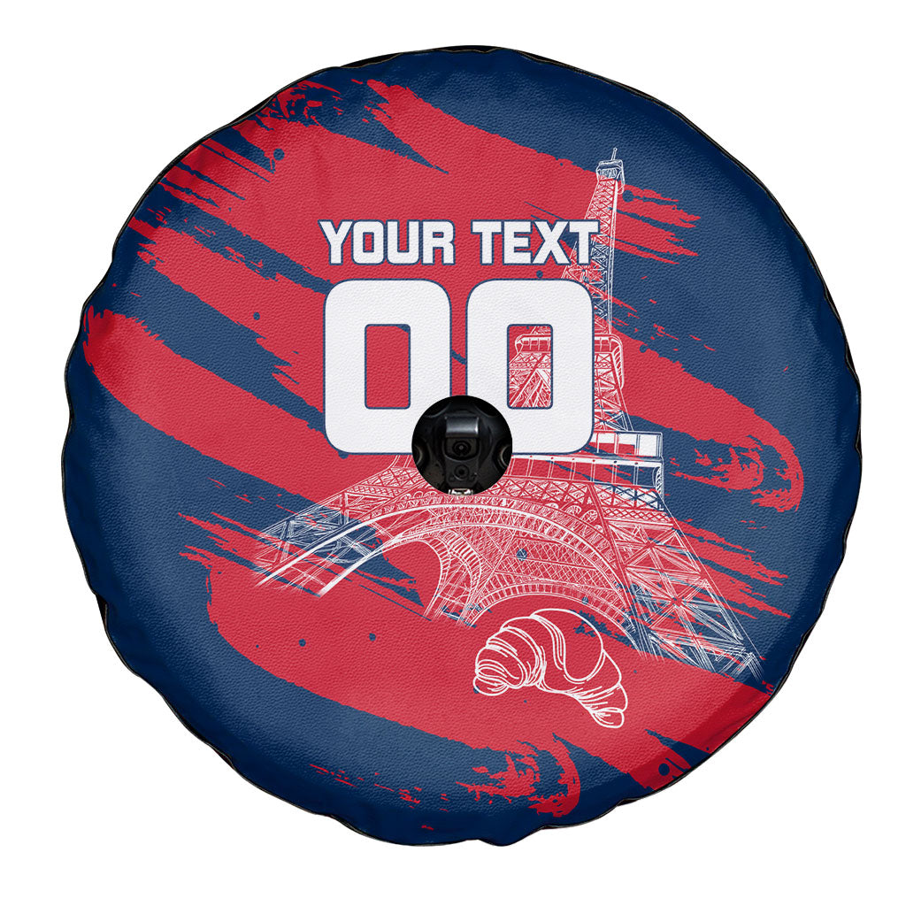 Personalized France Football Gallic Spare Tire Cover Rooster Mascot Flag Art - Birthplace Of Liberty
