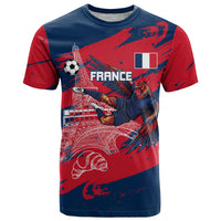 Personalized France Football Gallic T Shirt Rooster Mascot Flag Art - Birthplace Of Liberty