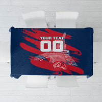 Personalized France Football Gallic Tablecloth Rooster Mascot Flag Art - Birthplace Of Liberty