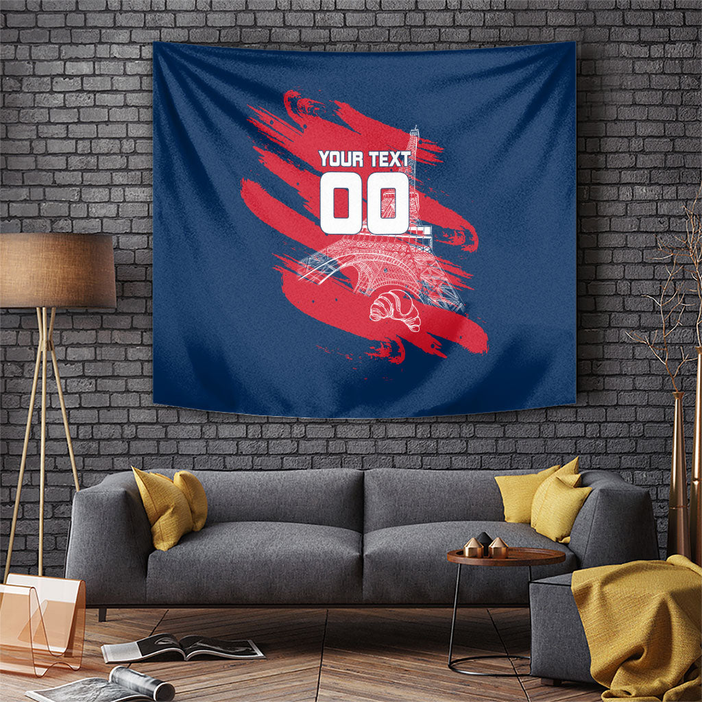 Personalized France Football Gallic Tapestry Rooster Mascot Flag Art - Birthplace Of Liberty