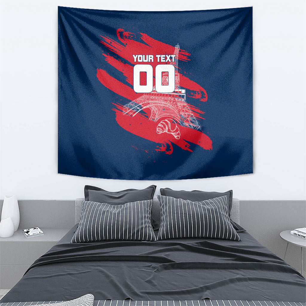 Personalized France Football Gallic Tapestry Rooster Mascot Flag Art - Birthplace Of Liberty